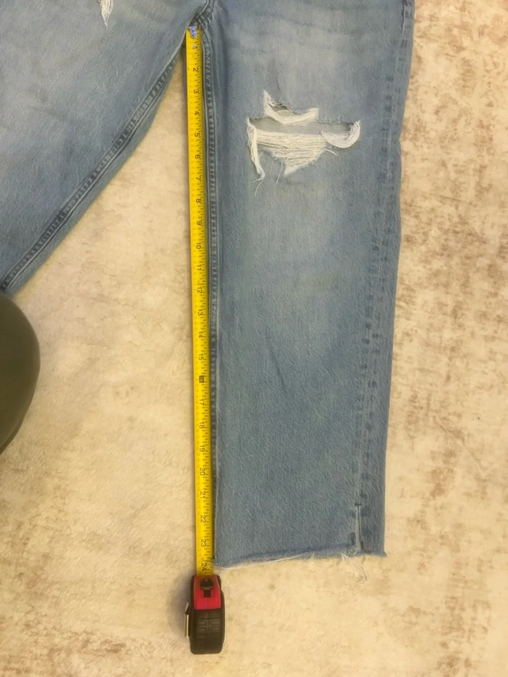 Aeropostale Light Blue Low Rise Baggy Crop Jeans - Picture 7 of 7